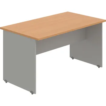 Psací stůl GJ 1400 – Stůl jednací rovný 140 cm - Buk , Šedá