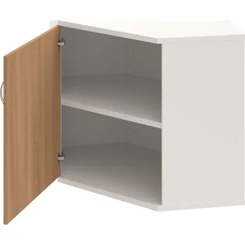 Policová skříň SRV 2 01 L – Skříň vnitřní roh levá 76,8 cm - Višeň , Bílá , USN – Hobis