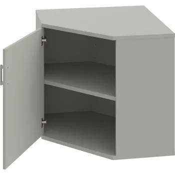 Policová skříň SRV 2 01 L – Skříň vnitřní roh levá 76,8 cm - Šedá , Šedá , USH – hranatá