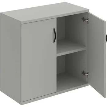Policová skříň S 2 80 01 – Skříň policová dvéřová 76,8 × 80 cm - Šedá , Šedá , UCO – černá
