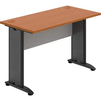 Psací stůl CE 1200 – Stůl pracovní rovný 120 cm, hl. 60 cm - Třešeň , Šedá , Černý kov