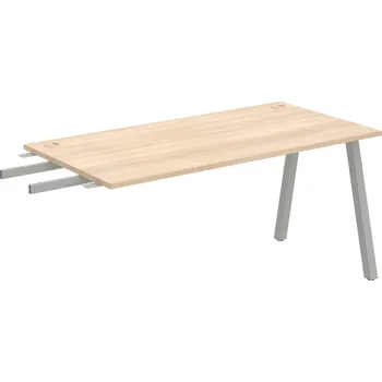 Psací stůl US A 1600 RU – Stůl pracovní délky 160 cm, k řetězení - Akát , Šedý kov