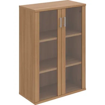 Policová skříň S 3 80 04 – Skříň policová dvéřová 115,2 × 80 cm - Višeň , Višeň , USH – hranatá