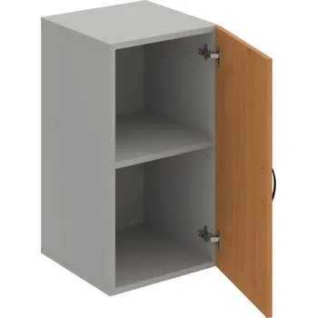 Policová skříň D 2 40 01 – Skříň policová dvéřová 74 × 40 cm - Olše , Šedá , UCO – černá