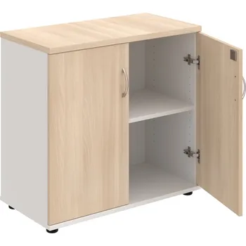 SPZ 80 40 – Skříňka ke stolu, zavřená, š. 80 cm - Akát , Bílá , USN – Hobis