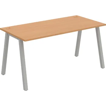 Psací stůl US A 1600 – Stůl pracovní délky 160 cm - Buk , Šedý kov