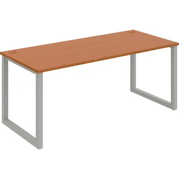 Psací stůl US O 1800 – Stůl pracovní délky 180 cm - Třešeň , Šedý kov