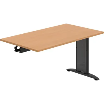 Jednací stůl FJ 1400 R – Stůl jednací řetězící rovný 140 cm - Buk , Černý kov