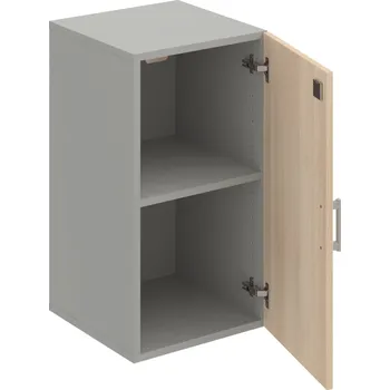 Policová skříň DZ 2 40 01 – Skříň policová dvéřová 74 × 40 cm - Akát , Šedá , USH – hranatá