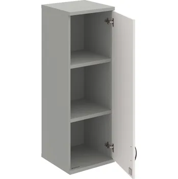 Policová skříň SZ 3 40 01 P H – Skříň policová dvéřová 115,2 × 40 cm - Bílá , Šedá , UCO – černá