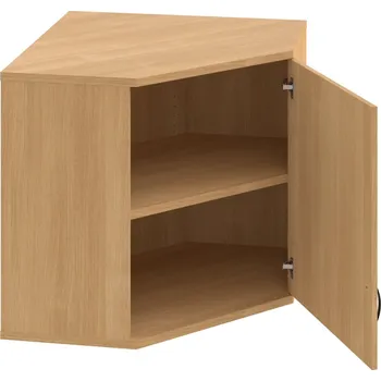 Policová skříň SRV 2 01 P H – Skříň vnitřní roh pravá 76,8 cm - Dub , Dub , UCO – černá