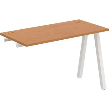 Psací stůl UE A 1200 R – Stůl pracovní délky 120 cm, hl. 60 cm, k řetězení - Olše , Bílý kov