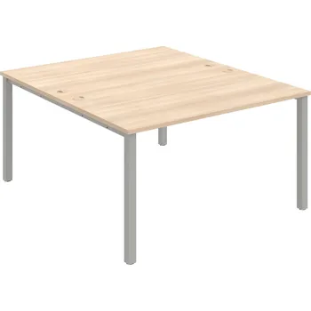 Psací stůl USD 1400 – Stůl pracovní 140 × 160 cm - Akát , Šedý kov