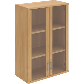 Policová skříň SZ 3 80 04 H – Skříň policová dvéřová 115,2 × 80 cm - Dub , Dub , USH – hranatá