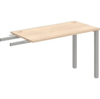 Psací stůl UE 1200 RU – Stůl pracovní délky 120 cm, hl. 60 cm, k řetězení - Akát , Šedý kov