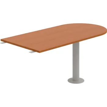 Jednací stůl CP 1600 3 – Stůl jednací délky 160 cm ukončený obloukem - Třešeň , Šedý kov