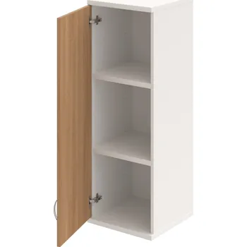 Policová skříň S 3 40 01 L H – Skříň policová dvéřová 115,2 × 40 cm - Višeň , Bílá , USN – Hobis