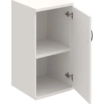 Policová skříň S 2 40 01 P – Skříň policová dvéřová 76,8 × 40 cm - Bílá , Bílá , UCO – černá