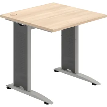 Psací stůl FS 800 – Stůl pracovní rovný 80 cm - Akát , Šedý kov