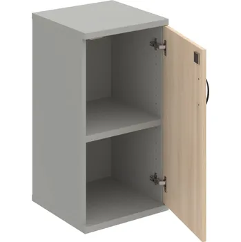 Policová skříň SZ 2 40 01 P – Skříň policová dvéřová 76,8 × 40 cm - Akát , Šedá , UCO – černá