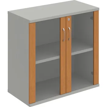 Policová skříň SZ 2 80 02 – Skříň policová dvéřová 76,8 × 80 cm - Olše , Šedá , USN – Hobis