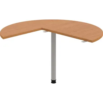 Psací stůl GP 22 P P – Stůl jednací pravý podél ø 120 cm - Olše , Šedý kov