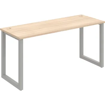 Psací stůl UE O 1600 – Stůl pracovní délky 160 cm, hl. 60 cm - Akát , Šedý kov