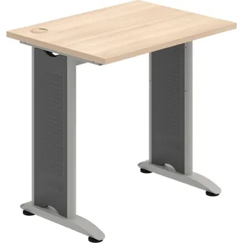 Psací stůl FE 800 – Stůl pracovní rovný 80 cm, hl. 60 cm - Akát , Šedý kov