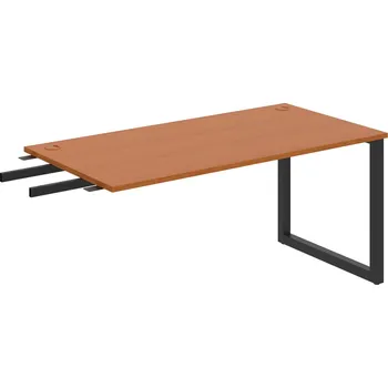 Psací stůl US O 1600 RU – Stůl pracovní délky 160 cm, k řetězení - Třešeň , Černý kov