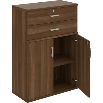 Policová skříň SZ 3 80 03 – Skříň policová zásuvková 115,2 × 80 cm - Ořech , Ořech , USH – hranatá