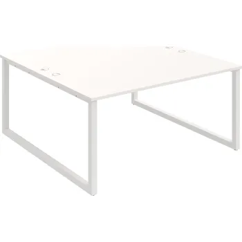 Psací stůl USD O 1600 – Stůl pracovní 160 × 160 cm - Bílá , Bílý kov