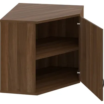 Policová skříň SRV 2 01 P H – Skříň vnitřní roh pravá 76,8 cm - Ořech , Ořech , UCO – černá