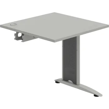 Psací stůl FS 800 R – Stůl pracovní řetězící rovný 80 cm - Šedá , Šedý kov