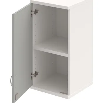 Policová skříň SZ 2 40 01 L H – Skříň policová dvéřová 76,8 × 40 cm - Šedá , Bílá , USN – Hobis