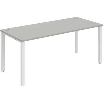 Psací stůl US 1800 – Stůl pracovní rovný 180 cm - Šedá , Bílý kov