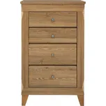 BRW Bergen Komoda KOM4S, Modřín sibiu zlatý 72x116x47 (SxVxH)