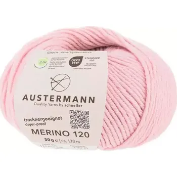 Příze Austermann Merino 120 EXP 174 Pudrová (Příze Merino 120 EXP ROSENQUARZ)