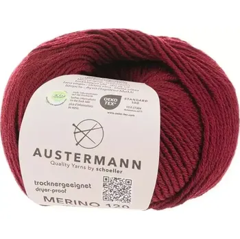 Příze Austermann Merino 120 EXP 155 Vínová (Příze Merino 120 EXP WEIN)