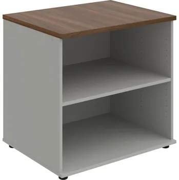 SP 80 60 P – Skříňka ke stolu, otevřená, š. 80 cm, léta podél - Ořech , Šedá
