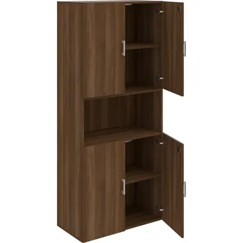 Policová skříň DZ 5 80 05 – Skříň policová dvéřová 185 × 80 cm - Ořech , Ořech , USH – hranatá