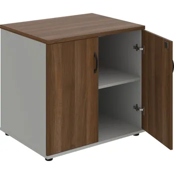 SPZ 80 60 N – Skříňka ke stolu, zavřená, š. 80 cm, léta napříč - Ořech , Šedá , UCO – černá