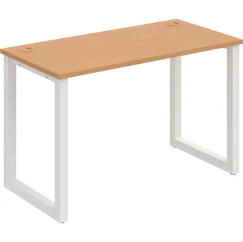 Psací stůl UE O 1200 – Stůl pracovní délky 120 cm, hl. 60 cm - Buk , Bílý kov