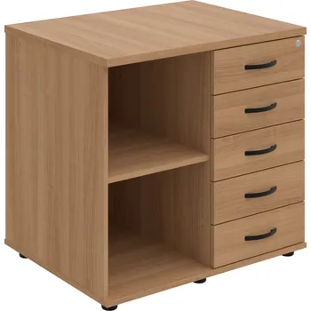 SPKZ 3 80 60 P P – Skříňka ke stolu, pravá, s centrálním zamykáním - Višeň , Višeň , UCO – černá