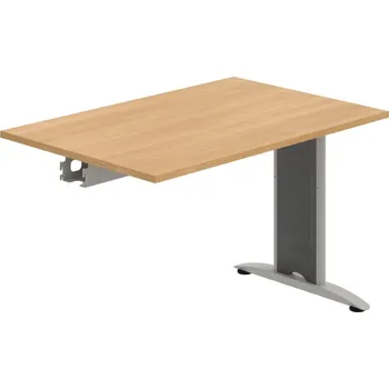 Jednací stůl FJ 1200 R – Stůl jednací řetězící rovný 120 cm - Dub , Šedý kov