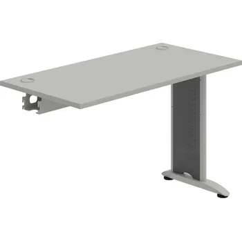 Psací stůl FE 1200 R – Stůl pracovní řetězící rovný 120 cm, hl. 60 cm - Šedá , Šedý kov
