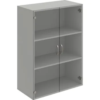 Policová skříň D 3 80 04 – Skříň policová dvéřová 111 × 80 cm - Čiré , Šedá , USN – Hobis