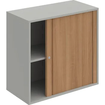 Policová skříň DZ 2 80 03 P – Skříň polic rolet pravá 74 × 80 cm - Šedá , Višeň