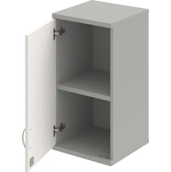 Policová skříň SZ 2 40 01 L H – Skříň policová dvéřová 76,8 × 40 cm - Bílá , Šedá , USN – Hobis