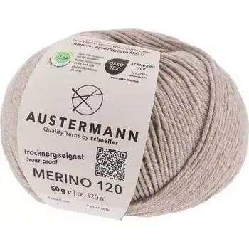 Příze Austermann Merino 120 EXP 137 Béžový melír (Příze Merino 120 EXP BEIGE-MELIERT)