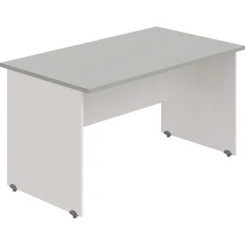 Psací stůl GJ 1400 – Stůl jednací rovný 140 cm - Šedá , Bílá